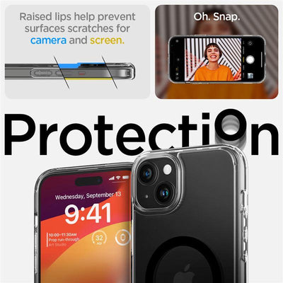 Spigen Ultra Hybrid S MagSafe Case with Stand for iPhone 15 Plus - Black