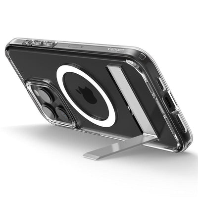 Spigen Ultra Hybrid S MagSafe Case with Stand for iPhone 15 Pro - Transparent