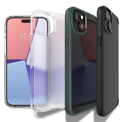 Spigen Ultra Hybrid iPhone 15 Case - Clear Black