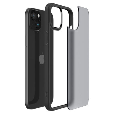 Spigen Ultra Hybrid iPhone 15 Case - Clear Black