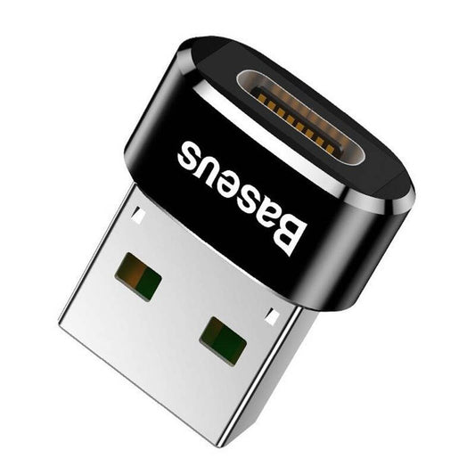 Baseus USB-C to USB-A adapter 3A (Black) - Product Image 1