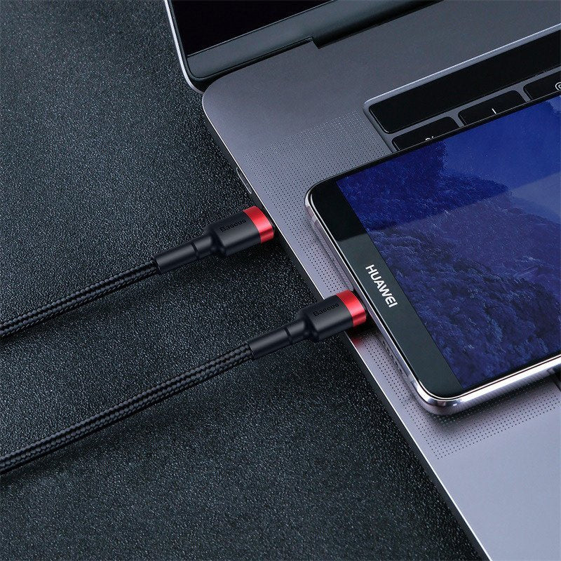 USB-C PD Baseus Cable Cafule PD 2.0 QC 3.0 60W 1m (black and red) - Product Image 7