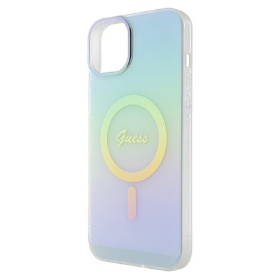 Guess GUHMP15MHITSQ iPhone 15 Plus 6.7" turquoise/turquoise hardcase IML Iridescent MagSafe