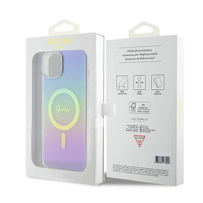 Guess IML Iridescent MagSafe case for iPhone 15 Plus - purple
