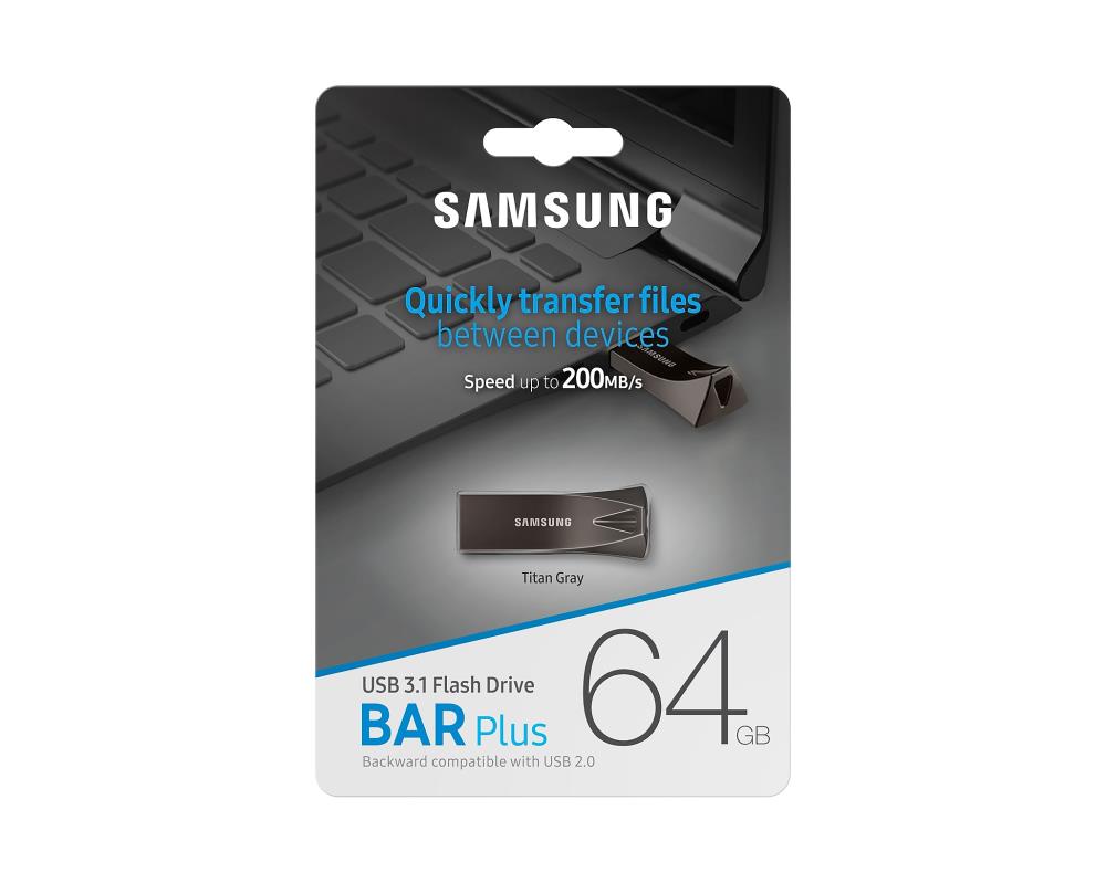 MEMORY DRIVE FLASH USB3.1 64GB/BAR PLUS MUF-64BE4/APC SAMSUNG