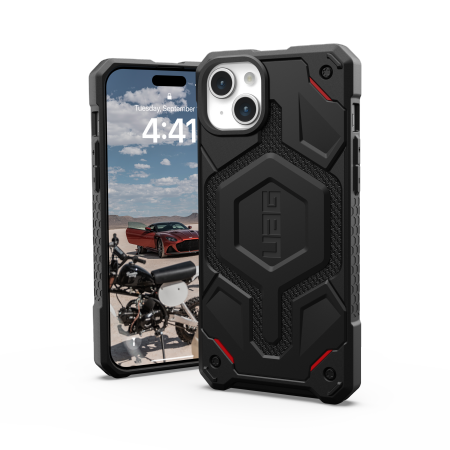 UAG Monarch Pro case with MagSafe for iPhone 15 Plus - black kevlar