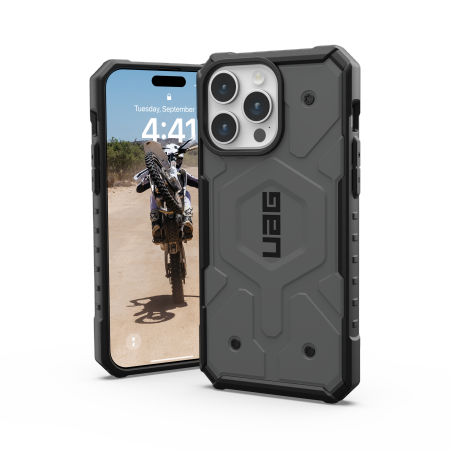 UAG Pathfinder MagSafe case for iPhone 15 Pro Max - silver
