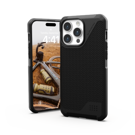 UAG Metropolis LT MagSafe case for iPhone 15 Pro Max - black kevlar