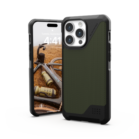 UAG Metropolis LT MagSafe case for iPhone 15 Pro Max - green Kevlar