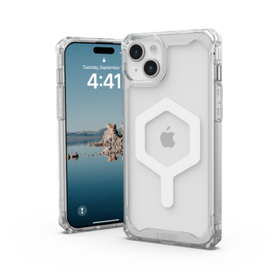 UAG Plyo MagSafe case for iPhone 15 Plus - transparent and white