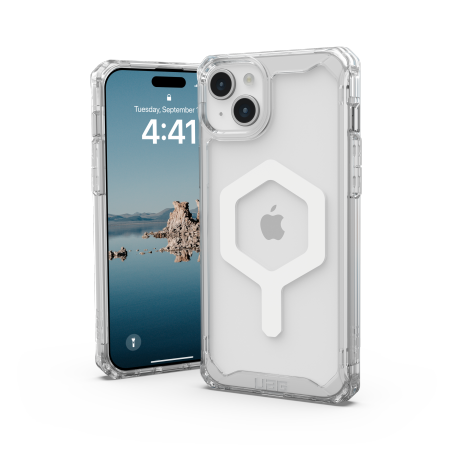 UAG Plyo MagSafe case for iPhone 15 Plus - transparent and white