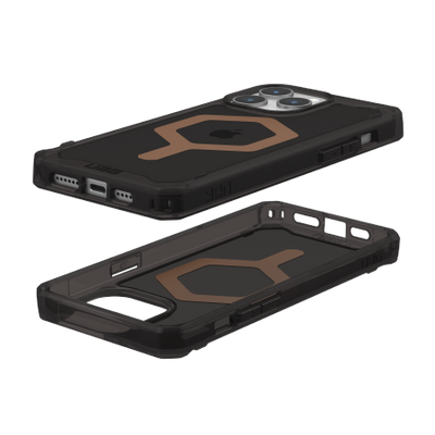 UAG Plyo MagSafe case for iPhone 15 Pro Max - black and brown