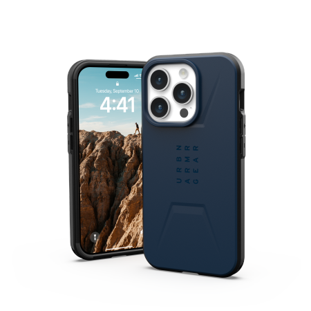 UAG Civilian MagSafe case for iPhone 15 Pro - dark blue
