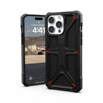 UAG Monarch case for iPhone 15 Pro Max - black kevlar
