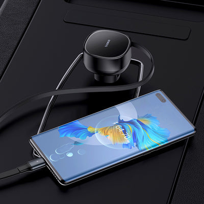 Baseus Enjoyment Pro USB-C (female) / USB-C (male) 60W car charger - black