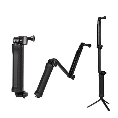 3 in 1 Monopod Tripod with Selfie Stick for GoPro - Black — Hurtel