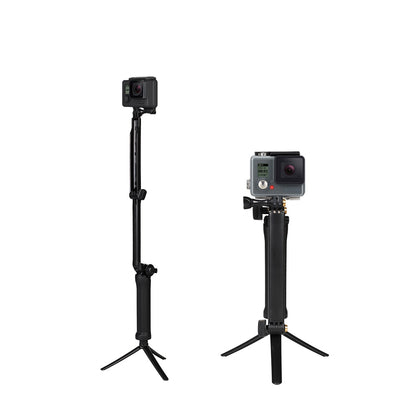 3 in 1 Monopod Tripod with Selfie Stick for GoPro - Black — Hurtel