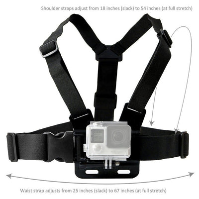 Adjustable sports camera harness - black — Hurtel