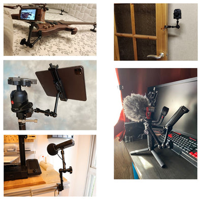 Clamp holder for camera, camera, microphone — Hurtel