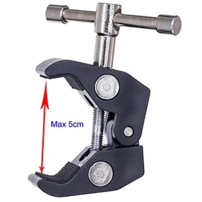 Clamping bracket for mounting accessories with 1/4 and 3/8 inch screw — Hurtel