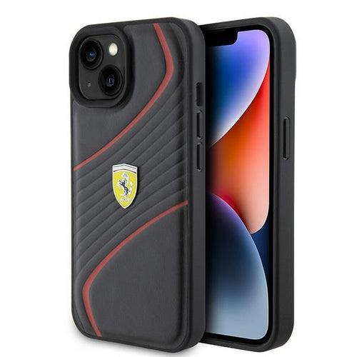Ferrari FEHCP15SPTWK iPhone 15 6.1&quot; black/black hardcase Twist Metal Logo