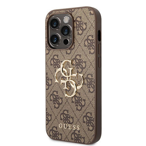 Guess GUHCP15L4GMGBR iPhone 15 Pro 6.1" brown/brown hardcase 4G Big Metal Logo