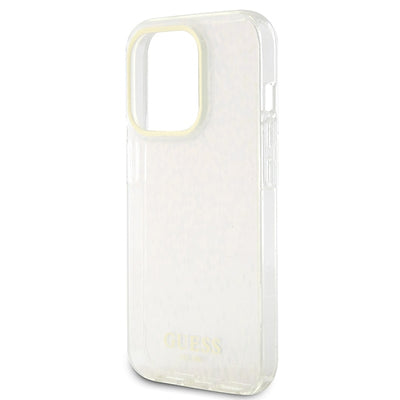 Guess GUHCP15LHDECMP iPhone 15 Pro 6.1" pink/pink hardcase IML Faceted Mirror Disco Iridescent