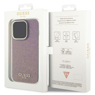 Guess GUHCP15LHDECMP iPhone 15 Pro 6.1" pink/pink hardcase IML Faceted Mirror Disco Iridescent