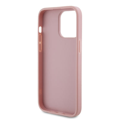Guess GUHCP15LHG4SGP iPhone 15 Pro 6.1" pink/pink hardcase Glitter Script Big 4G