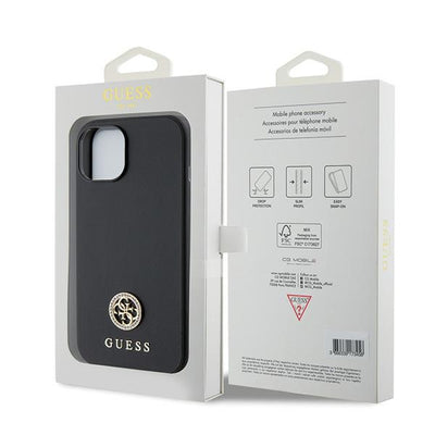 Guess GUHCP15MPS4DGPK iPhone 15 Plus 6.7" black/black hardcase Strass Metal Logo