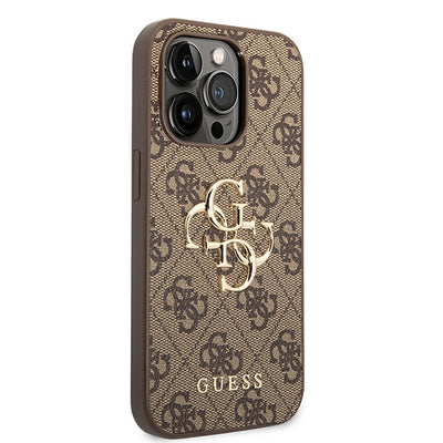Guess GUHCP15X4GMGBR iPhone 15 Pro Max 6.7" brown/brown hardcase 4G Big Metal Logo