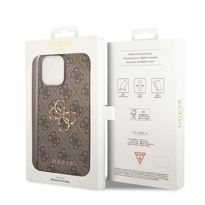 Guess GUHCP15X4GMGBR iPhone 15 Pro Max 6.7" brown/brown hardcase 4G Big Metal Logo