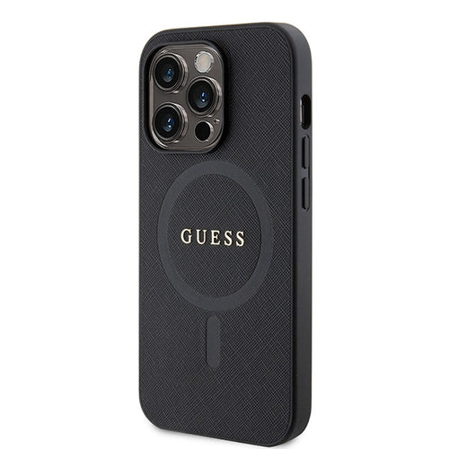 Guess GUHMP15XPSAHMCK iPhone 15 Pro Max 6.7" black/black hardcase Saffiano MagSafe