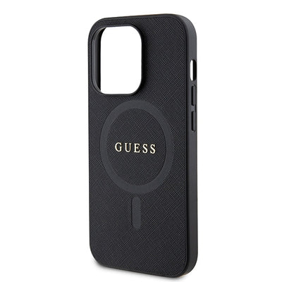 Guess GUHMP15XPSAHMCK iPhone 15 Pro Max 6.7" black/black hardcase Saffiano MagSafe