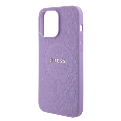 Guess GUHMP15XPSAHMCU iPhone 15 Pro Max 6.7" purple/purple hardcase Saffiano MagSafe