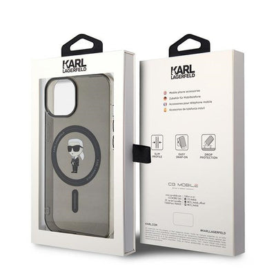 Karl Lagerfeld IML Ikonik MagSafe case for iPhone 15 - black