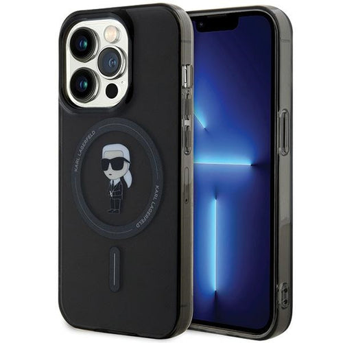 Karl Lagerfeld KLHMP15XHFCKNOK iPhone 15 Pro Max 6.7" black/black hardcase IML Ikonik MagSafe