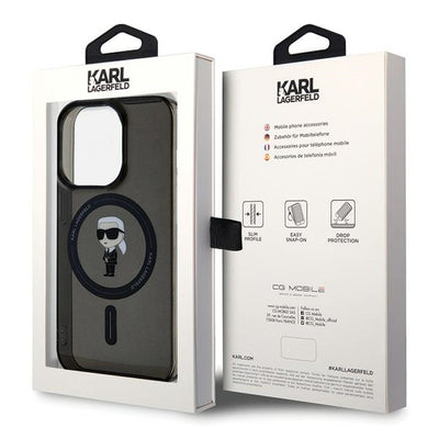 Karl Lagerfeld KLHMP15XHFCKNOK iPhone 15 Pro Max 6.7" black/black hardcase IML Ikonik MagSafe