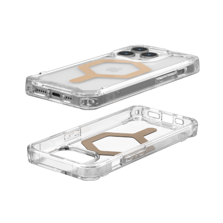 UAG Plyo MagSafe case for iPhone 15 Pro - transparent and gold