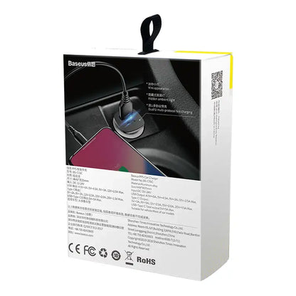 Ładowarka samochodowa Baseus Square PPS QC4.0 / PD3.0 5A 30W (czarna) - Product Image 6