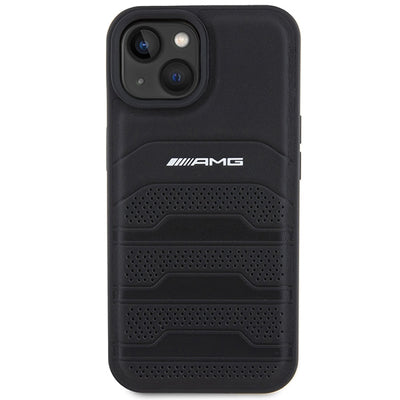 AMG Leather Debossed Lines case for iPhone 15 Plus - black — Mercedes