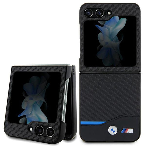 BMW Leather Carbon case for Samsung Galaxy Z Flip 5 - black