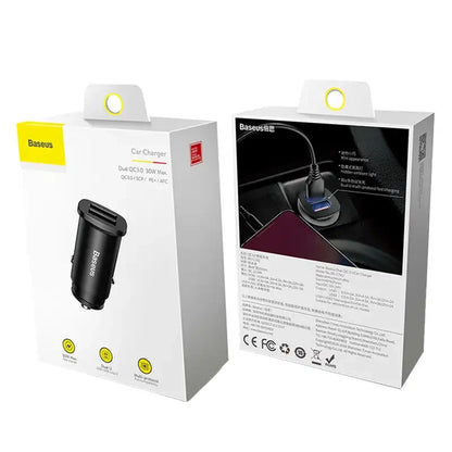 Ładowarka samochodowa Baseus Square 2xUSB QC3.0 5A 30W (czarna) - Product Image 7