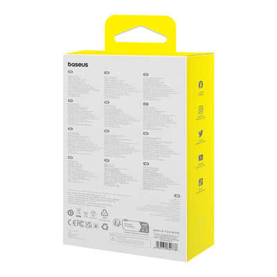 Baseus Magnetic Mini MagSafe 10000mAh 30W powerbank with built-in USB-C cable - white + Baseus Simple Series USB-C - USB-C 60