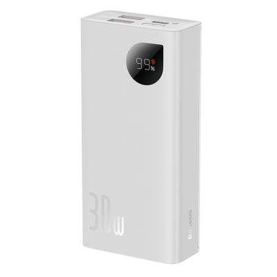 Baseus Adaman2 power bank with digital display 2x USB-A / 1x USB-C 10000mAh 30W - white