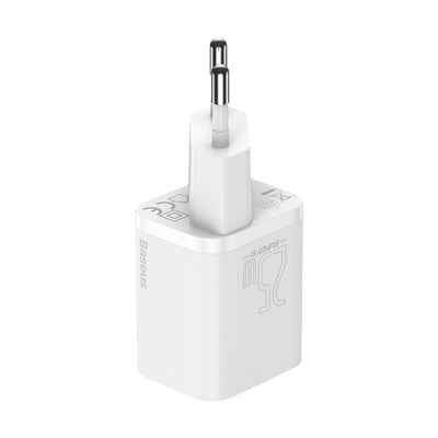 Baseus Si USB-C 25W 3A fast charger with USB-C / USB-C 1m cable - white
