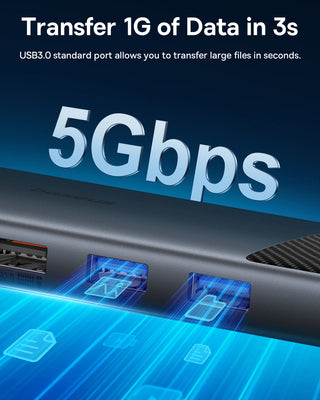 Basesu Metal Gleam Series II 11 in 1 Hub USB-A/USB-C PD/HDMI/DP/RJ45/SD/TF - black — Baseus