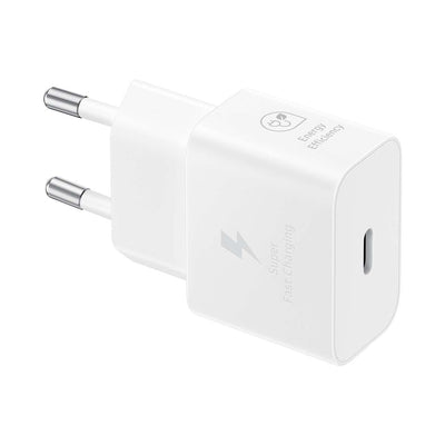 Samsung EP-T2510XWEGEU 25W SFC GaN wall charger with USB-C cable - white