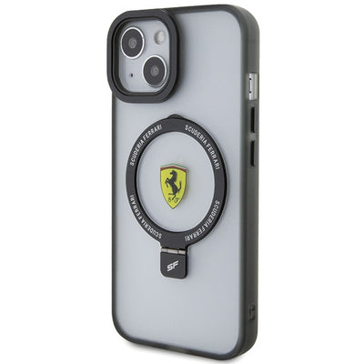 Ferrari FEHMP15SUSCAH iPhone 15 6.1&quot; transparent hardcase Ring Stand 2023 Collection MagSafe