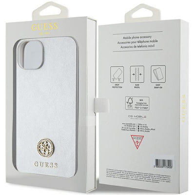 Guess GUHCP15MPS4DGPS iPhone 15 Plus 6.7" silver/silver hardcase Strass Metal Logo